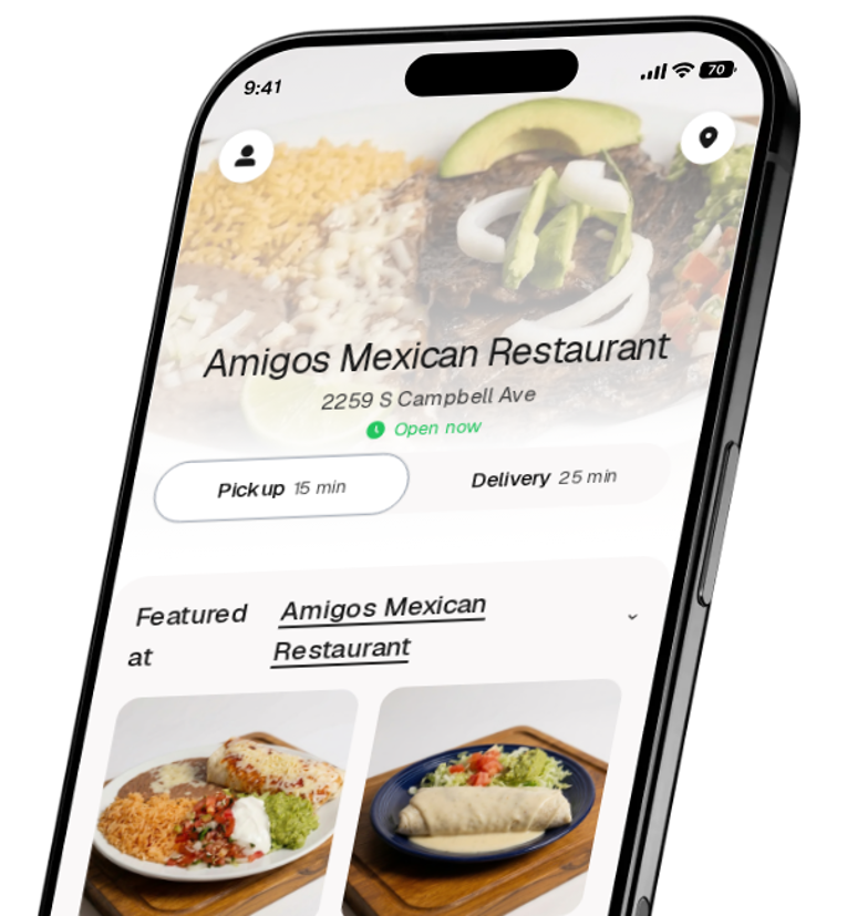 Amigos Mexican Restaurant app preview