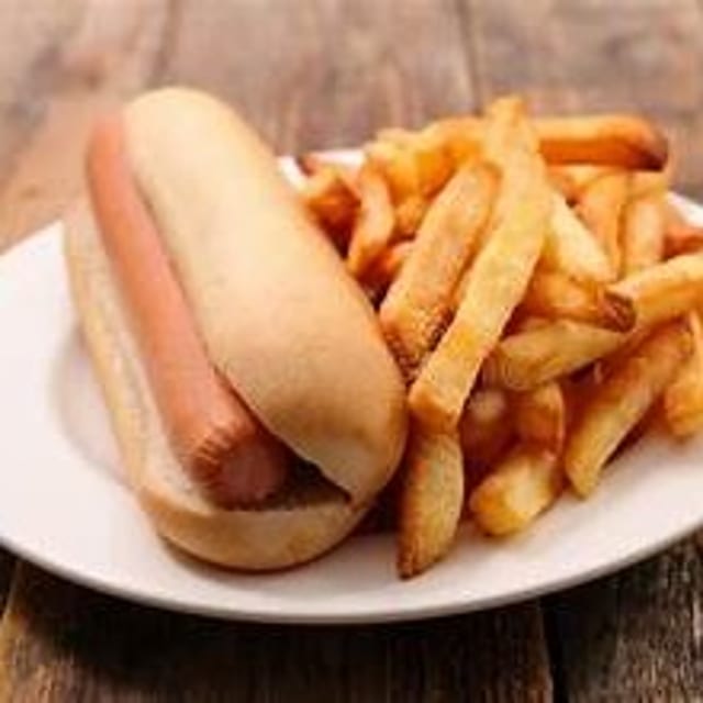 Kid’s Hot Dog with French Fries.