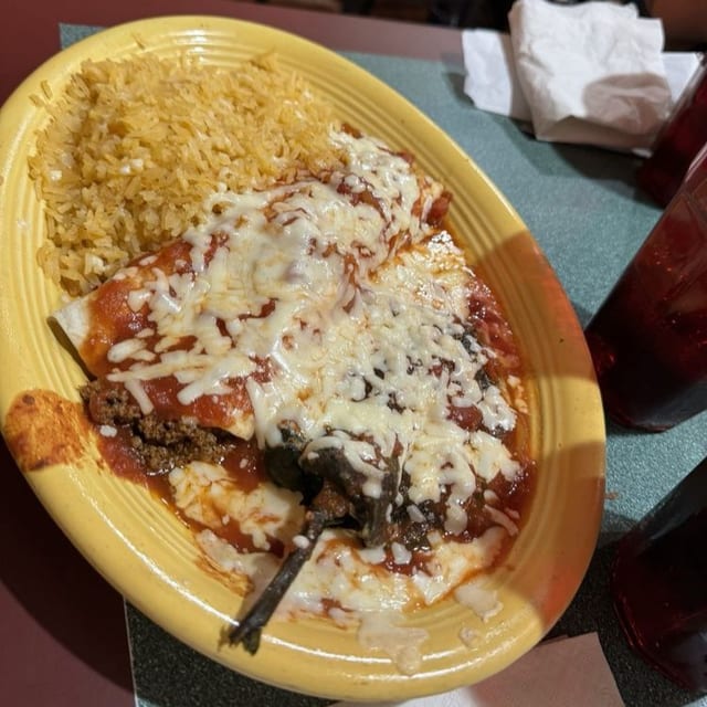 14. Chile Relleno, Burrito and Rice.
