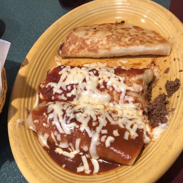 19. Chicken Enchilada, Beef Enchilada and Beef Quesadilla.